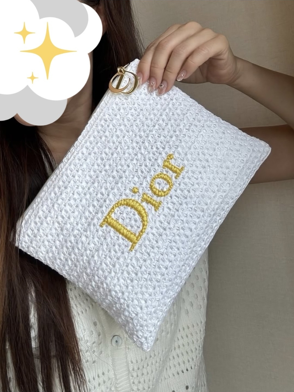*NEW* Dior Clutch Raffia Bag